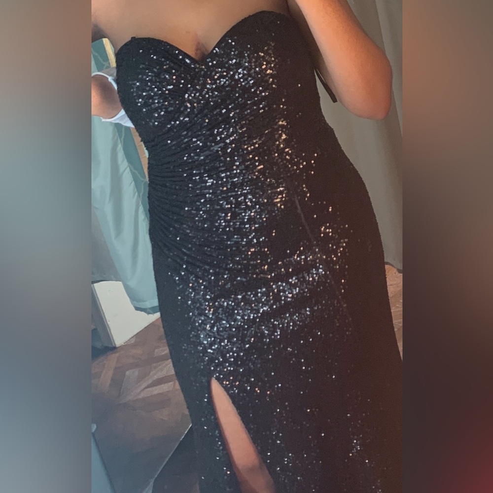Black prom dress/ luxury dress